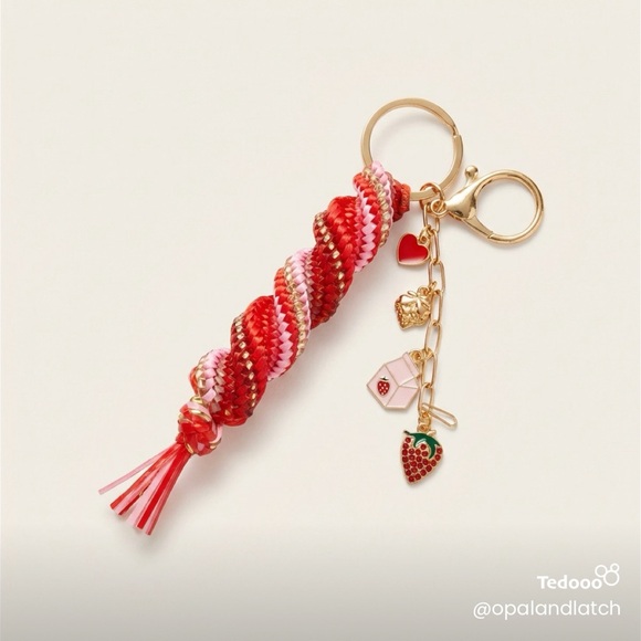 Strawberry Sweetheart Charm Keychain - Picture 2 of 3